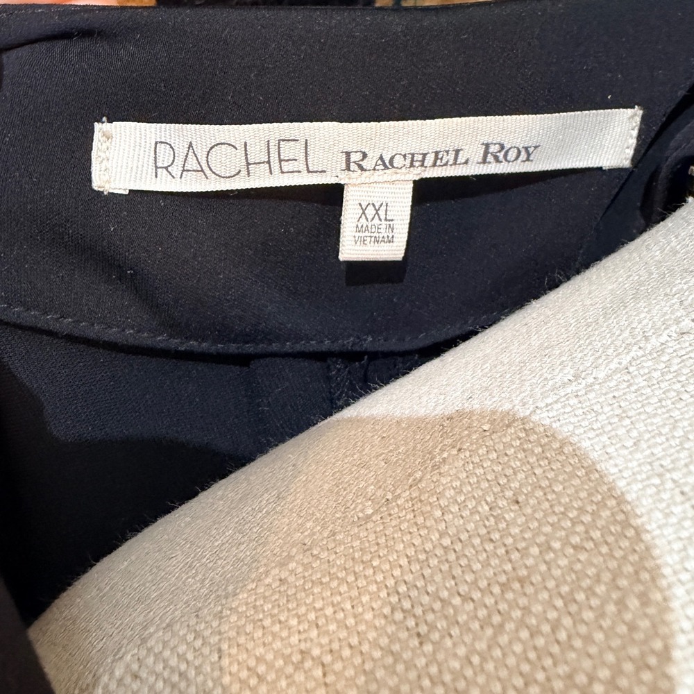 Rachel Roy Black‎ V-Neck Split Sleeve Shift Dress / Caftan XXL w/ Pockets - Picture 5 of 8